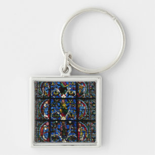 The Tree of Jesse, lancet window in the west facad Keychain
