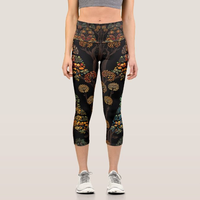 The Tree of Life Capri Leggings. (Front)