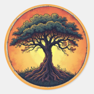 The tree of life classic round sticker