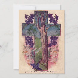 The Tree Of Life Cross Easter Invitation