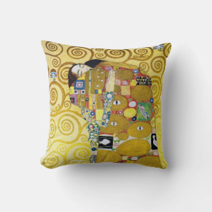 The Tree of Life (detail), Klimt Throw Pillow
