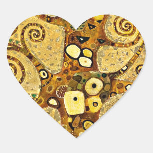 "The Tree of Life" , Gustav Klimt Heart Sticker