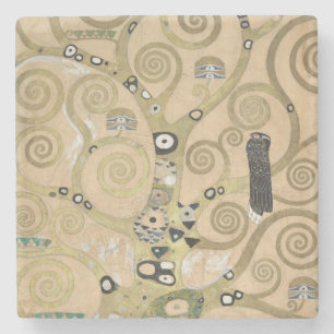The Tree of Life, Gustav Klimt OIl Painting  Stone Coaster