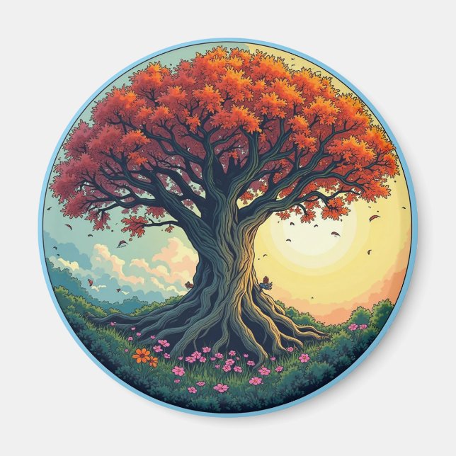 The tree of life refrigerator magnet   (Front)
