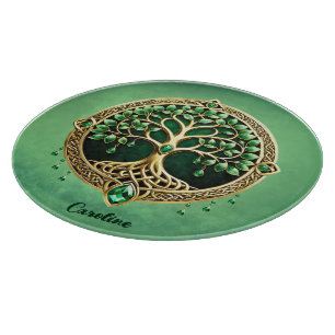 The tree of life with Celtic knots.  Cutting Board