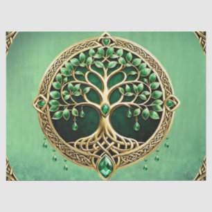 The tree of life with Celtic knots. Tissue Paper