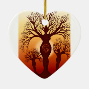 The tree of motherhood ceramic ornament