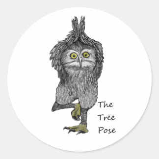 The Tree Pose Classic Round Sticker