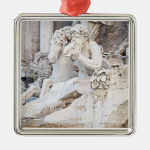 The Trevi Fountain (Italian: Fontana di Trevi) 2 Metal Ornament