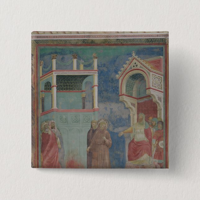 The Trial by Fire 2 Inch Square Button (Front)