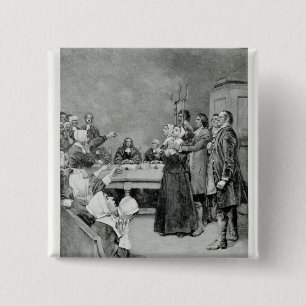 The Trial of a Witch 2 Inch Square Button