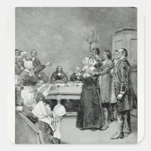 The Trial of a Witch Square Sticker