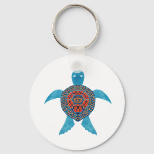 The Tribal Sea Turtle Keychain