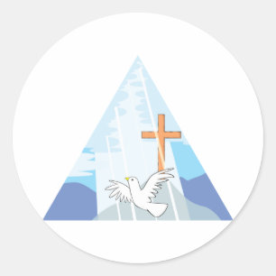 The Trinity - God the Father Son and Holy Spirit Classic Round Sticker