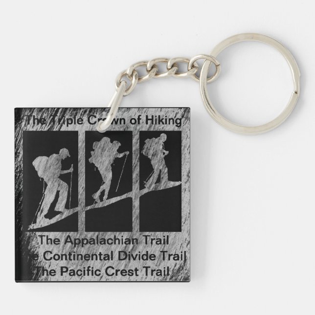 The Triple Crown of Hiking Keychain (Back)