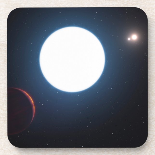 The Triple Star System Hd 131399 Coaster (Front)