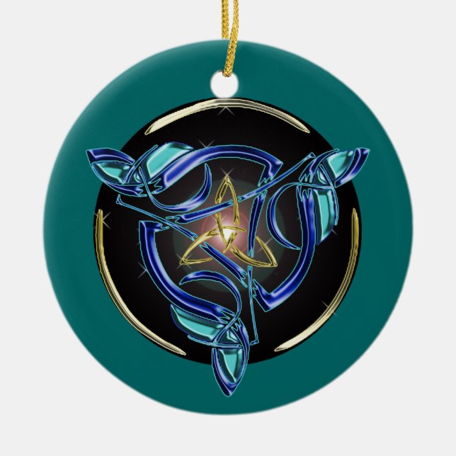 The Triquetra Tree Ornament circle (Front)