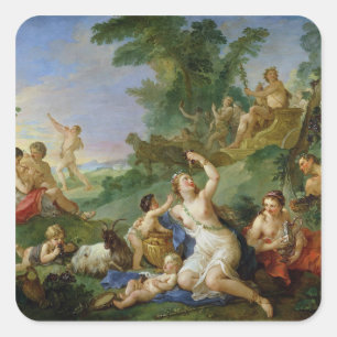 The Triumph of Bacchus Square Sticker