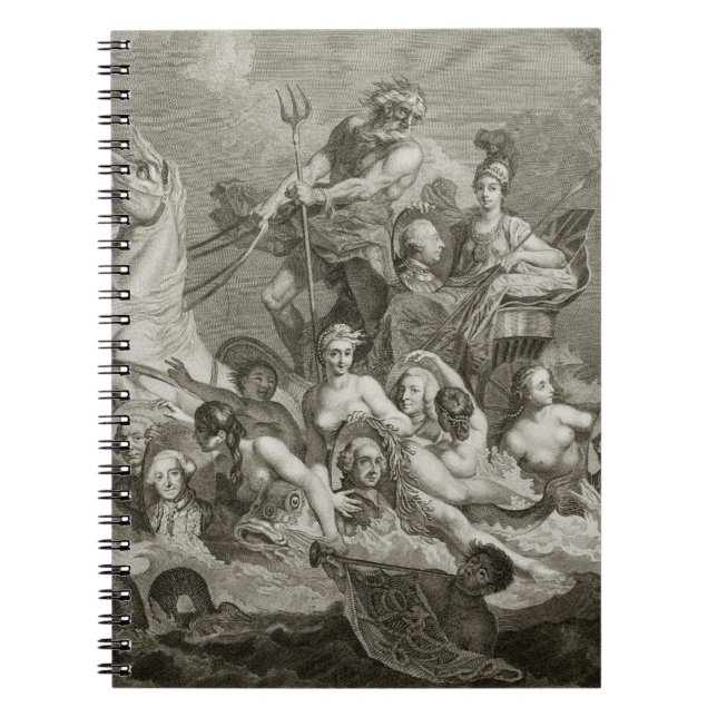 The Triumph of Britannia, c.1765 (engraving) Notebook (Front)