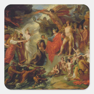 The Triumph of Civilization, c.1794-98 Square Sticker