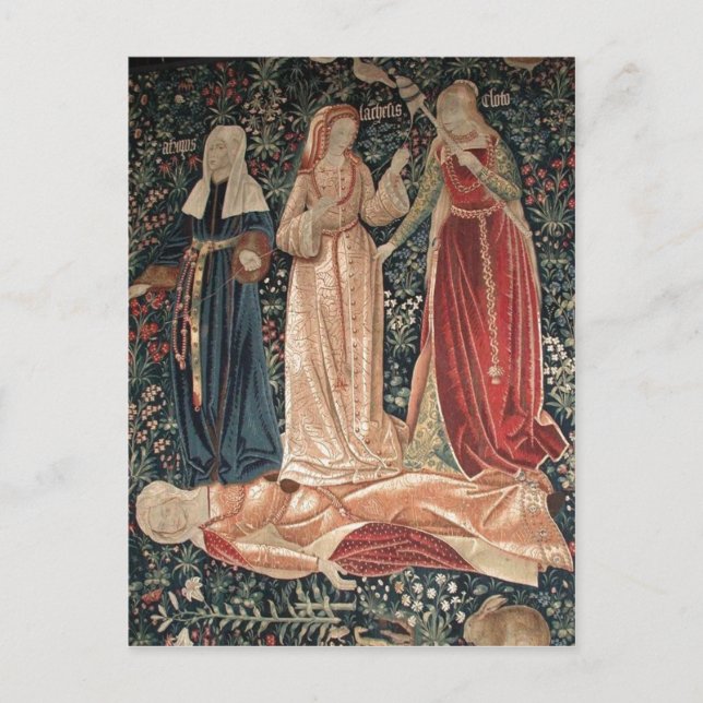 The Triumph of Death , or The 3 Fates Flemish tape Postcard (Front)