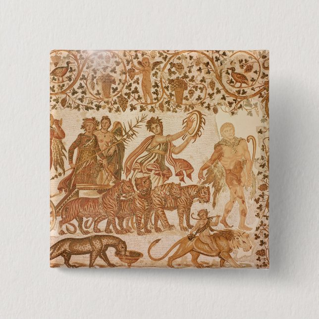 The Triumph of Dionysus 2 Inch Square Button (Front)