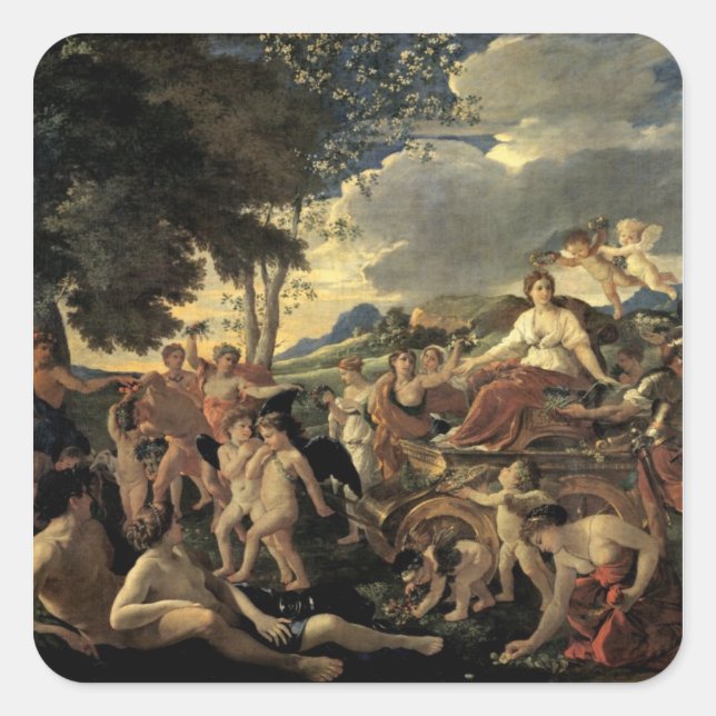 The Triumph of Flora, c.1627-28 Square Sticker (Front)