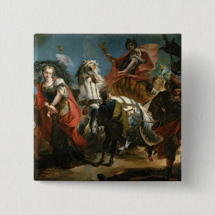 The Triumph of Marcus Aurelius 2 Inch Square Button