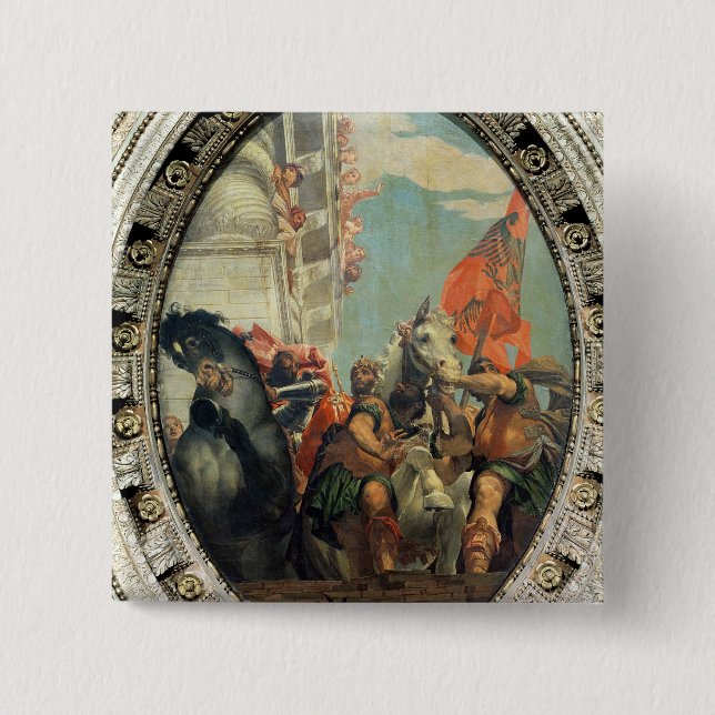 The Triumph of Mordecai 2 Inch Square Button (Front)