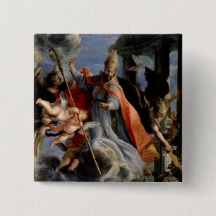 The Triumph of St. Augustine  1664 2 Inch Square Button