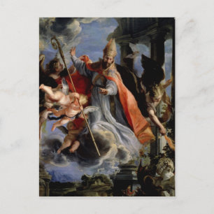 The Triumph of St. Augustine  1664 Postcard