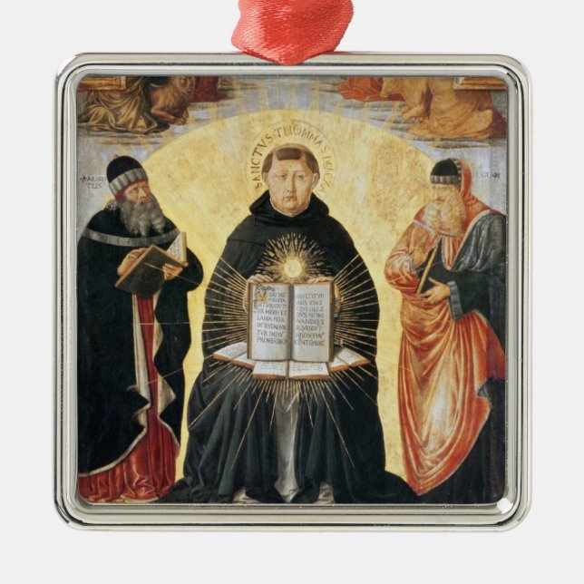 The Triumph of St. Thomas Aquinas Metal Ornament (Front)