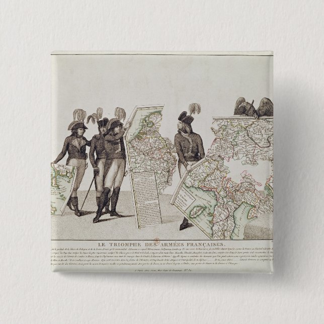 The Triumph of the French Armies 2 Inch Square Button (Front)