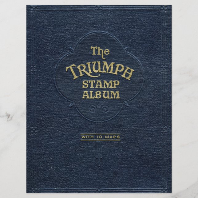 The Triumph Stamp Album Vintage Design Flyer (Back)