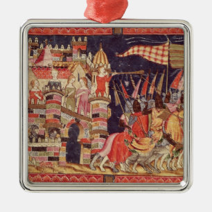 The Trojans Leaving for Battle Metal Ornament