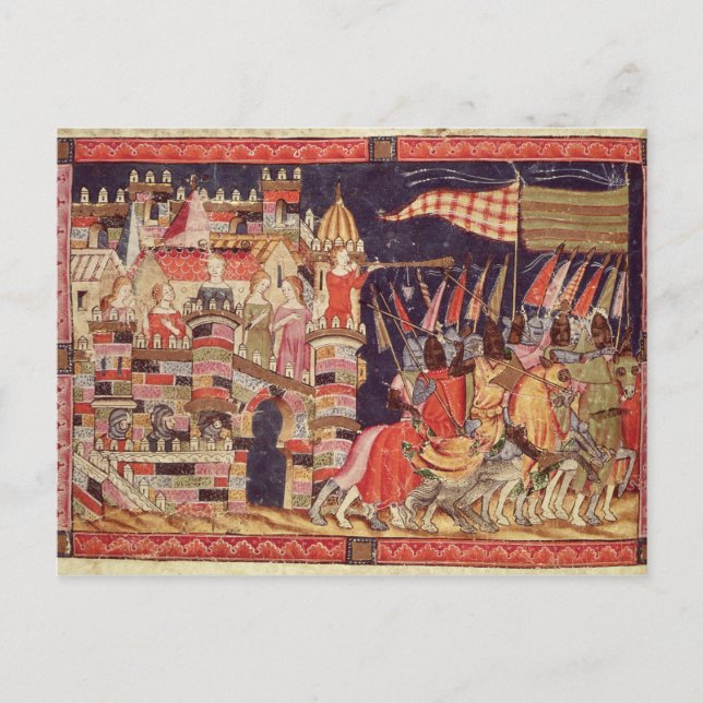 The Trojans Leaving for Battle Postcard (Front)