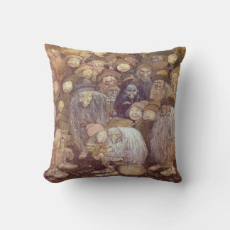 The Trolls and the Youngest Tomte Throw Pillow