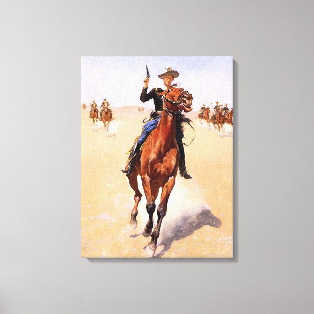 The Trooper by Frederic Remington Canvas Print (Front)