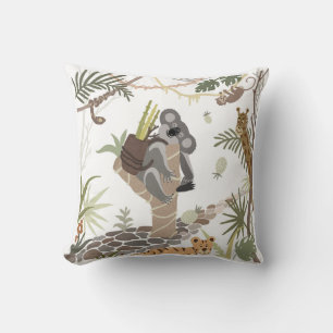 "The tropical animal koala" Throw Pillow
