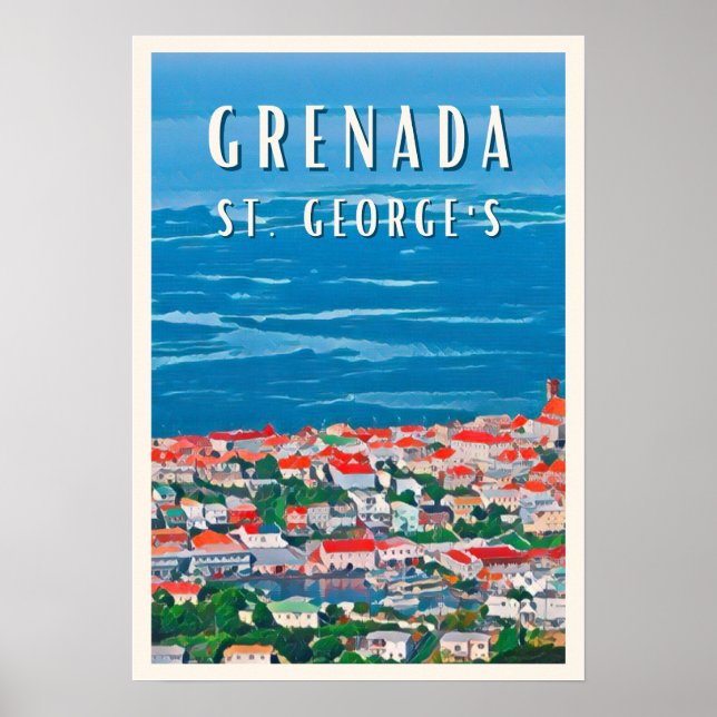 The tropical beauty of Granada in Saint George's Poster (Front)