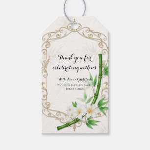 The Tropical Imperial Bamboo Garden Wedding  Gift Tags