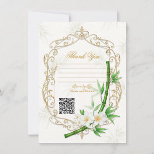 The Tropical Imperial Bamboo Garden Wedding Invitation