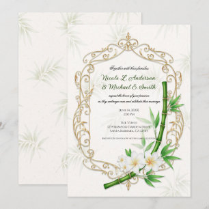 The Tropical Imperial Garden Wedding  Invitation