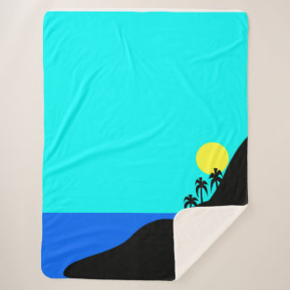 The Tropical Island Sherpa Blanket