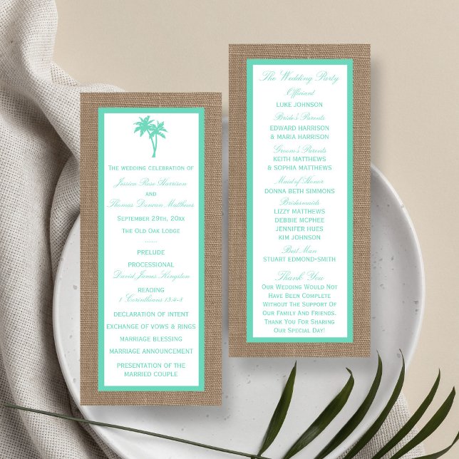 The Tropical Palm Tree Beach Wedding Collection Program (Creator Uploaded)