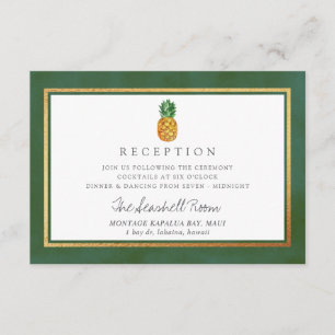 The Tropical Pineapple Wedding Collection Enclosure Card