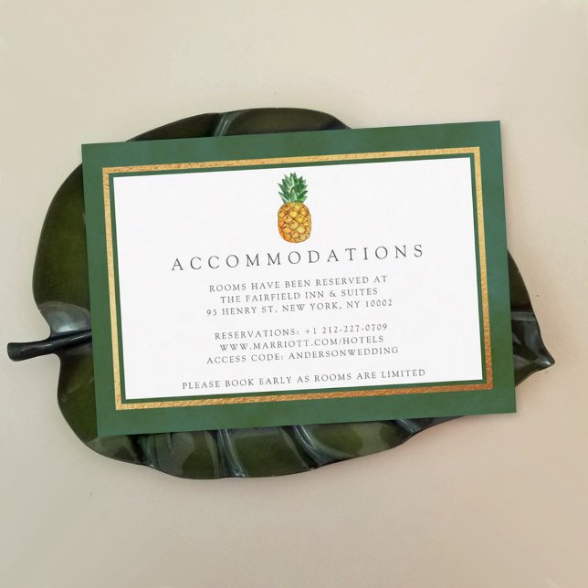 The Tropical Pineapple Wedding Collection Enclosure Card (Creator Uploaded)