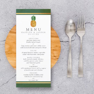 The Tropical Pineapple Wedding Collection Menu