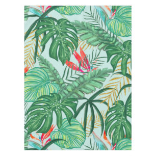 The Tropics   Jungle Botanical Bird of Paradise Tablecloth