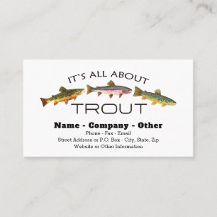 The Trout Fly Fisherman's Fisherwoman's Business Card